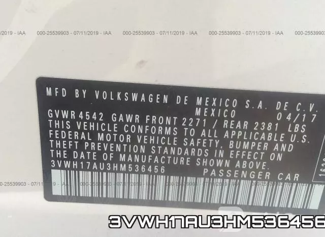 3VWH17AU3HM536456 фото 10