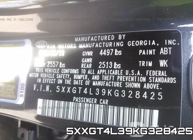 5XXGT4L39KG328425 фото 10