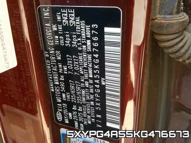 5XYPG4A55KG476673 фото 2