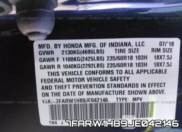 7FARW1H89JE042146 фото 10