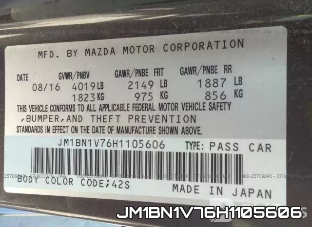 JM1BN1V76H1105606 фото 10