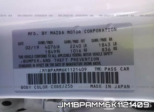 JM1BPAMM6K1121409 фото 10