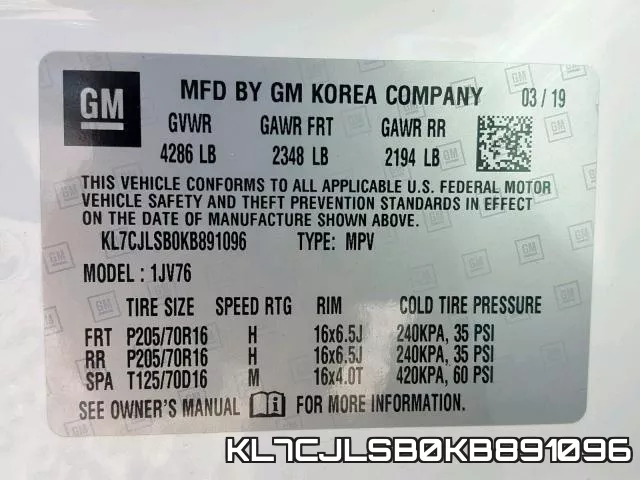 KL7CJLSB0KB891096 фото 2