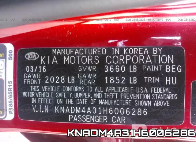 KNADM4A31H6006286 фото 10