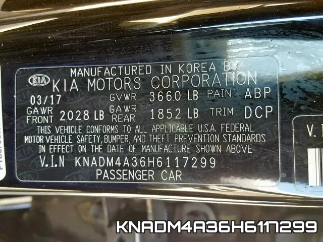 KNADM4A36H6117299 фото 2