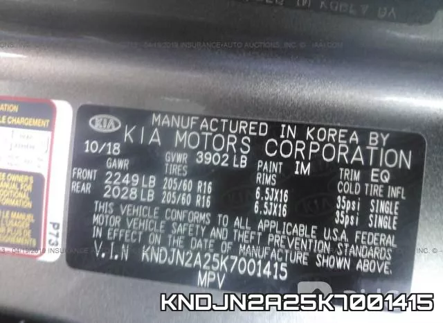 KNDJN2A25K7001415 фото 10