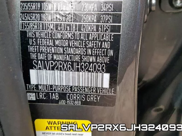 SALVP2RX6JH324093 фото 2