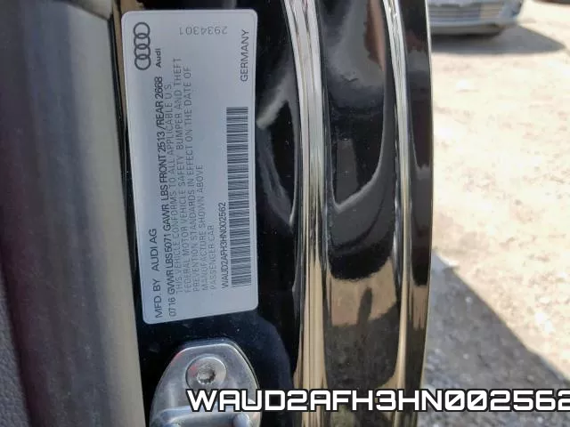 WAUD2AFH3HN002562 фото 2