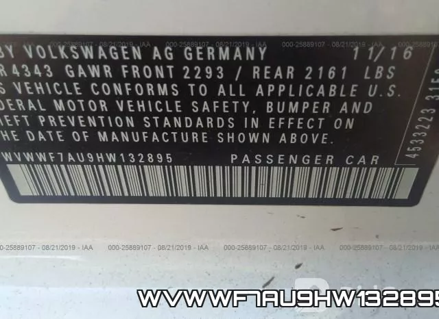 WVWWF7AU9HW132895 фото 10