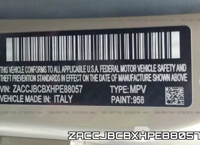 ZACCJBCBXHPE88057 фото 10