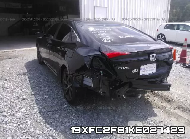 19XFC2F81KE027423 фото 4