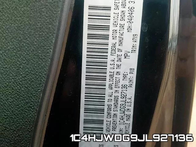 1C4HJWDG9JL927136 фото 2