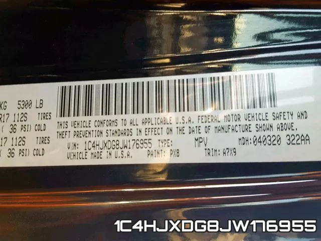 1C4HJXDG8JW176955 фото 2
