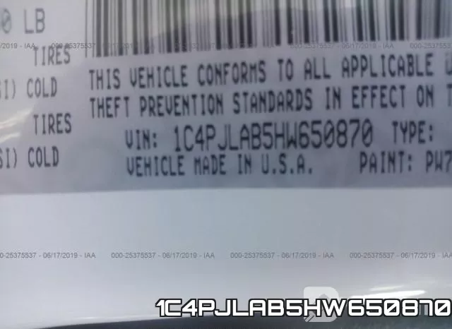 1C4PJLAB5HW650870 фото 10