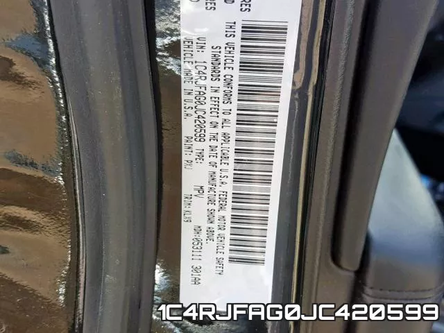 1C4RJFAG0JC420599 фото 2