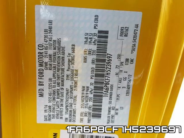 1FA6P8CF7H5239697 фото 2