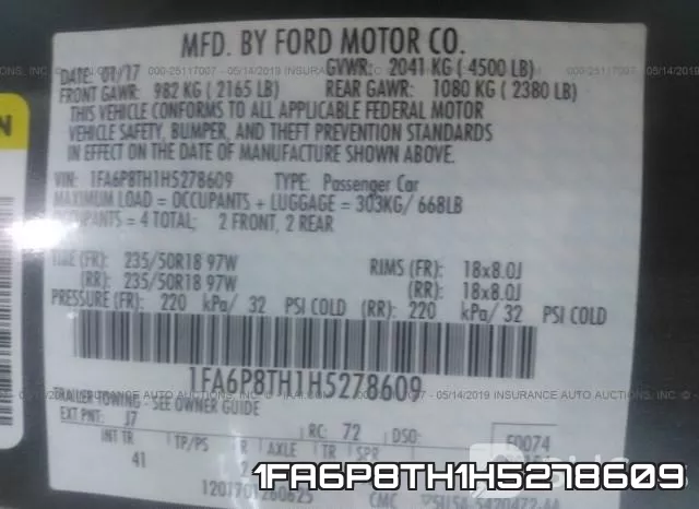 1FA6P8TH1H5278609 фото 10