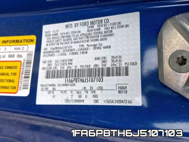 1FA6P8TH6J5107103 фото 2