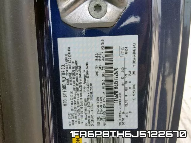 1FA6P8TH6J5122670 фото 2