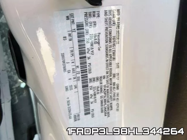 1FADP3L98HL344264 фото 2