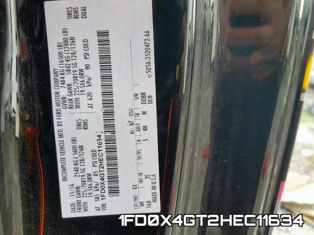 1FD0X4GT2HEC11634 фото 2