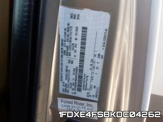 1FDXE4FS8KDC04262 фото 2