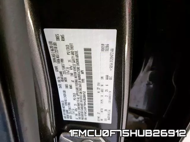 1FMCU0F75HUB26912 фото 2