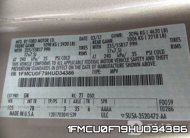 1FMCU0F79HUD34386 фото 10