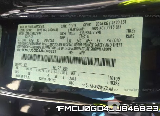 1FMCU0GD4JUB46823 фото 10