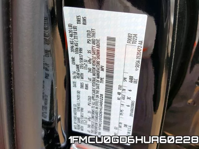 1FMCU0GD6HUA60228 фото 2