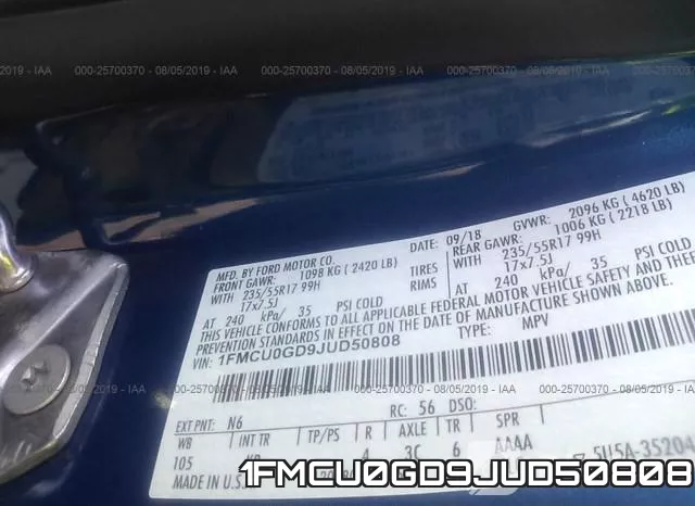 1FMCU0GD9JUD50808 фото 10
