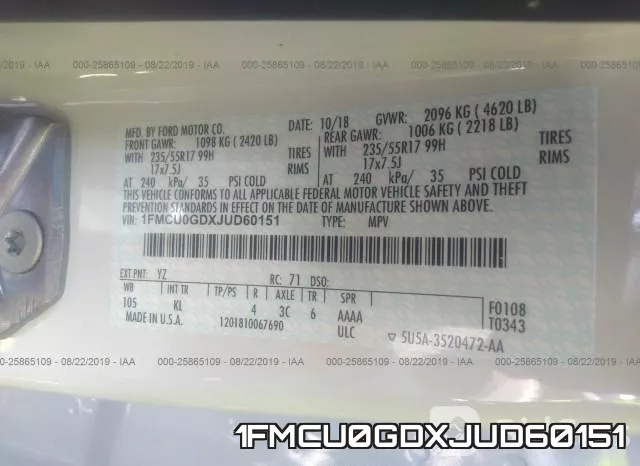 1FMCU0GDXJUD60151 фото 10