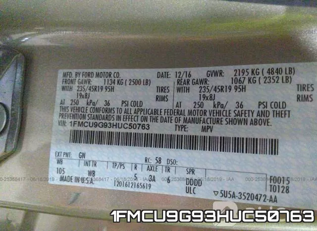 1FMCU9G93HUC50763 фото 10