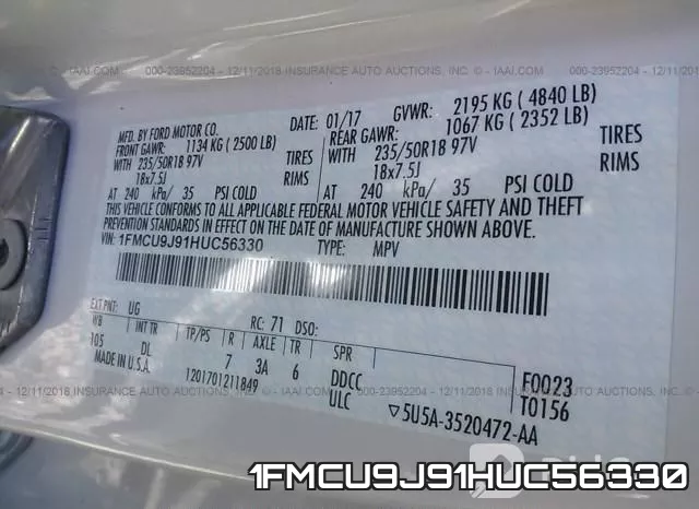 1FMCU9J91HUC56330 фото 10