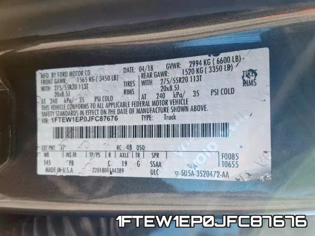 1FTEW1EP0JFC87676 фото 2