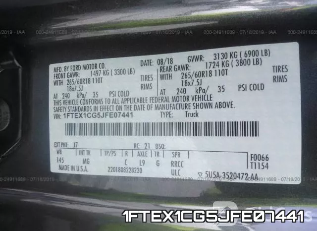 1FTEX1CG5JFE07441 фото 10