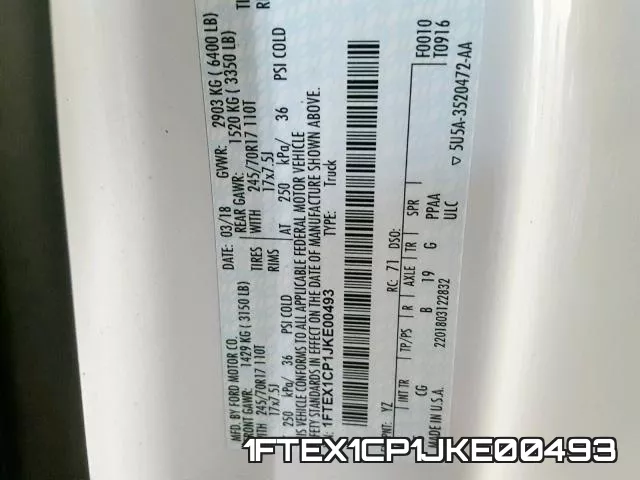 1FTEX1CP1JKE00493 фото 2