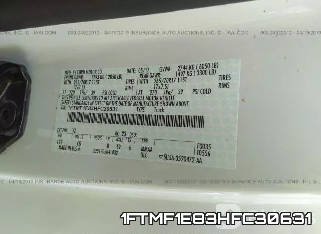 1FTMF1E83HFC30631 фото 10