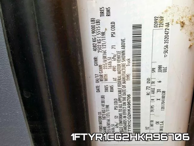1FTYR1CG2HKA96706 фото 2