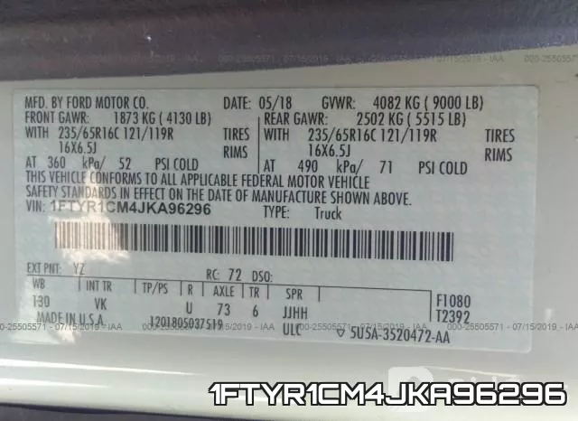 1FTYR1CM4JKA96296 фото 10