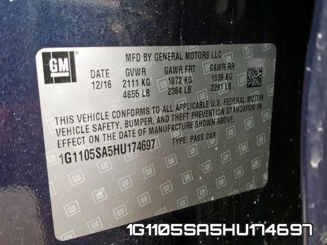 1G1105SA5HU174697 фото 2