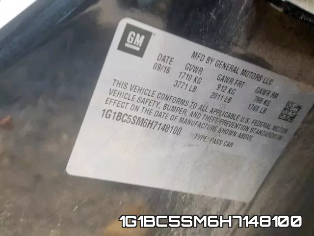 1G1BC5SM6H7148100 фото 2