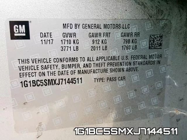 1G1BC5SMXJ7144511 фото 2