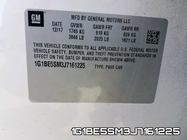 1G1BE5SM3J7161225 фото 2