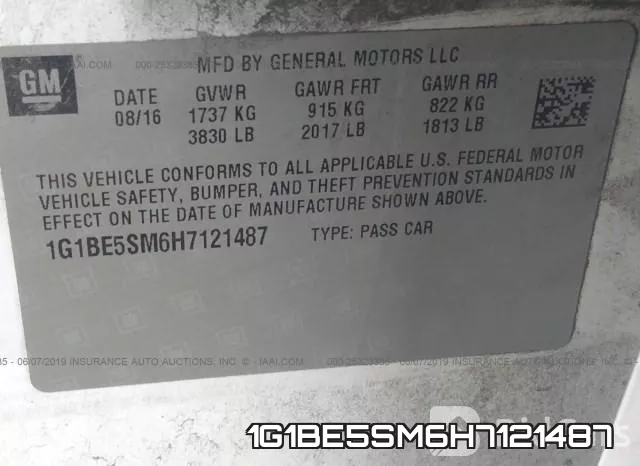 1G1BE5SM6H7121487 фото 10