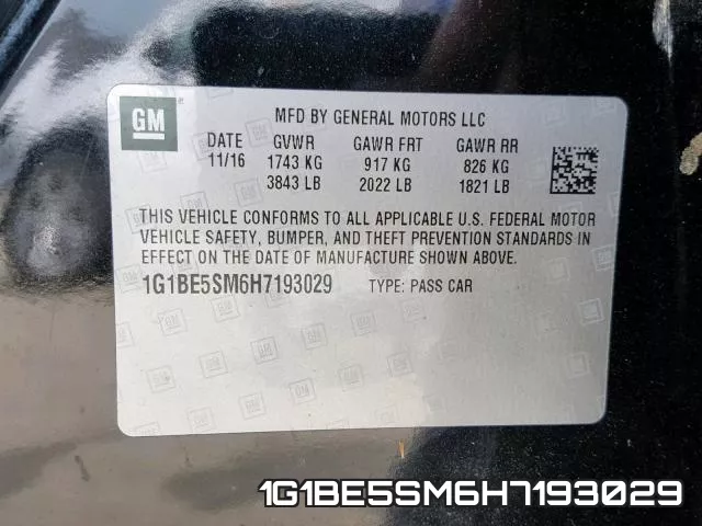 1G1BE5SM6H7193029 фото 2