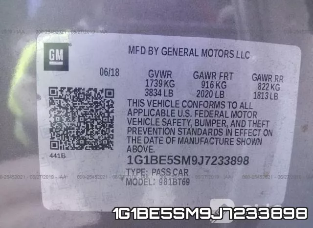 1G1BE5SM9J7233898 фото 10