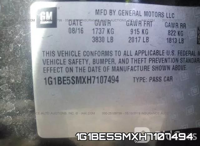 1G1BE5SMXH7107494 фото 10
