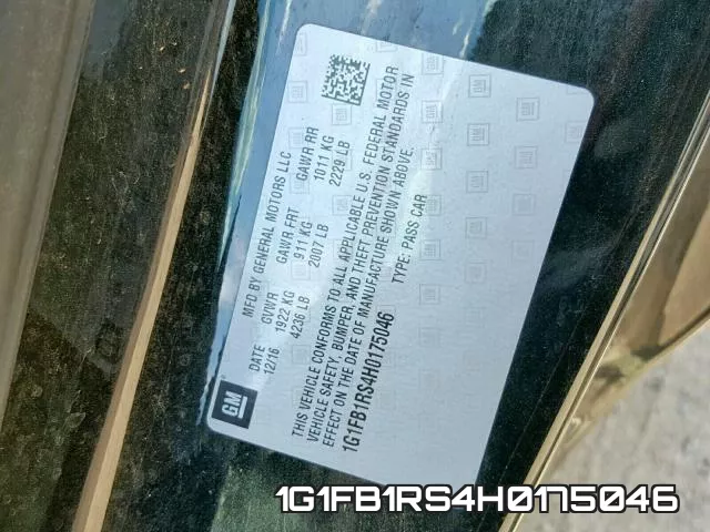 1G1FB1RS4H0175046 фото 2