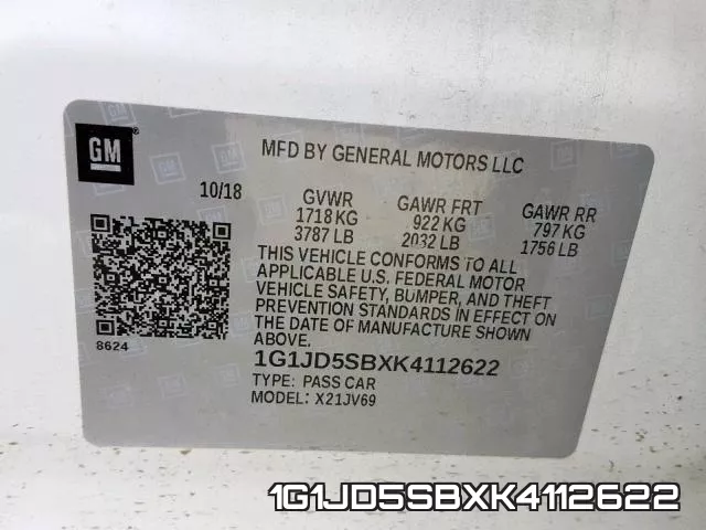1G1JD5SBXK4112622 фото 2